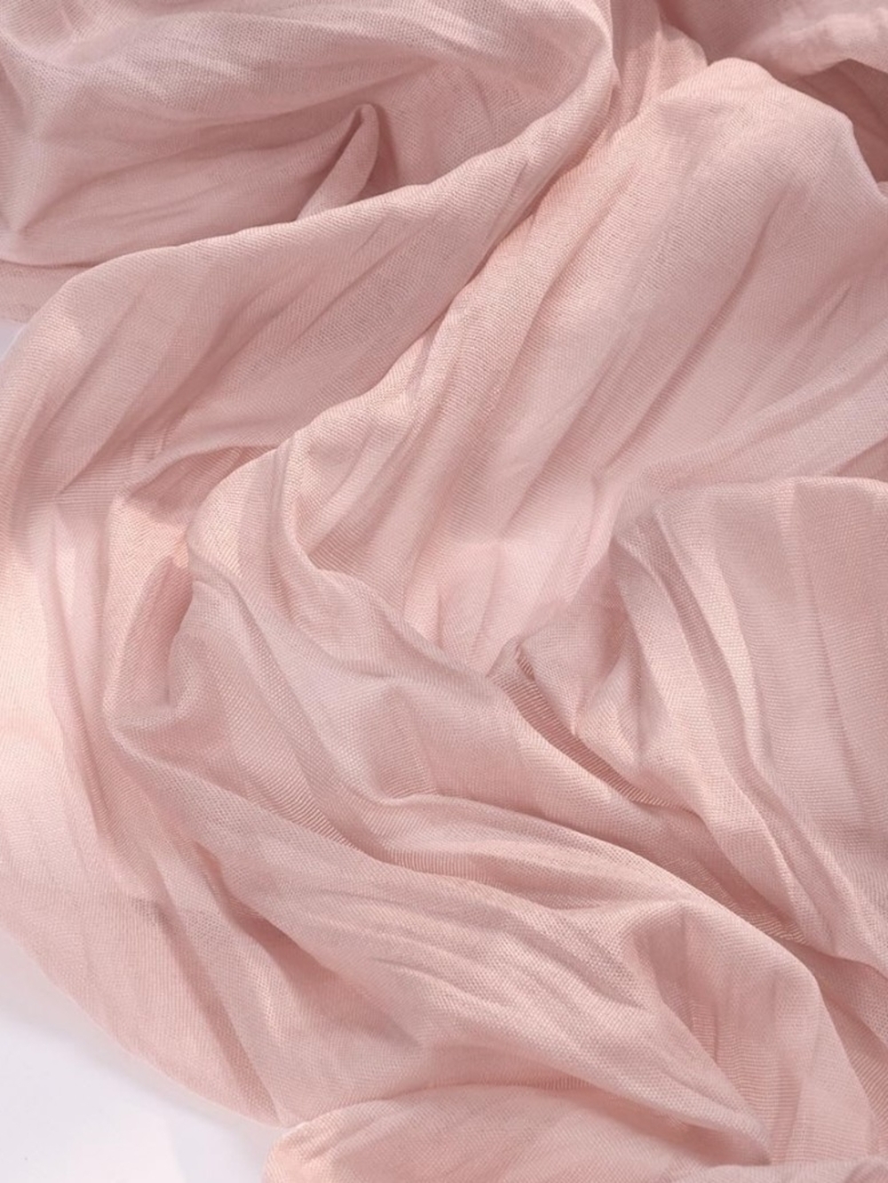 Light Blush Crinkle Cheesecloth Table Runner New - Picture 5 of 5